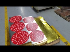 型の円形の錫のサービングの皿のクリスマスの設計は現在の包装を休暇を過ご